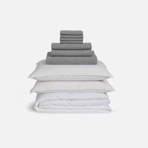 Heathered Cashmere Bedding Move-In Bundle