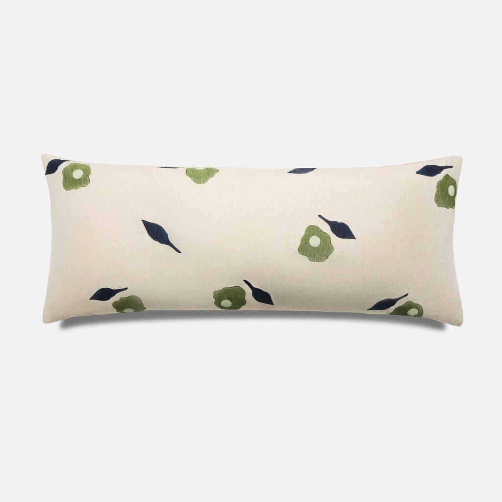 Caroline Z. Hurley Hand Block Print Lumbar Pillow Cover