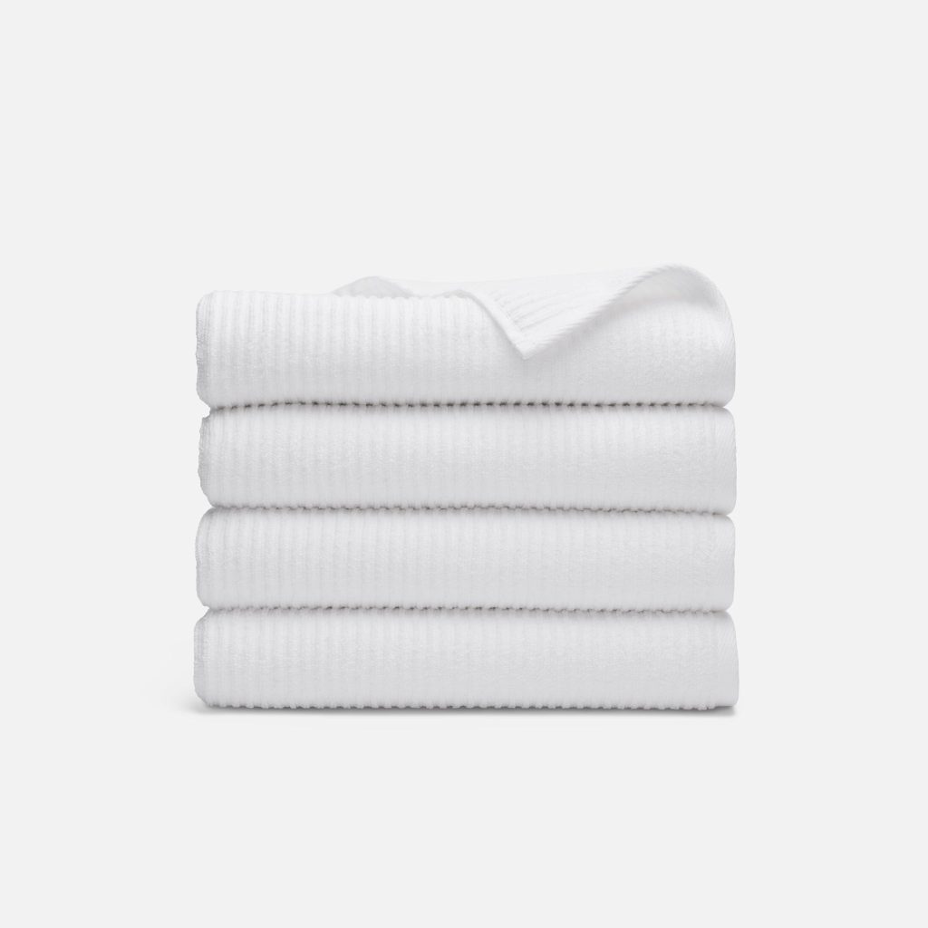Ribbed Cotton TENCEL™ Set of 4 Bath Towel Bundle