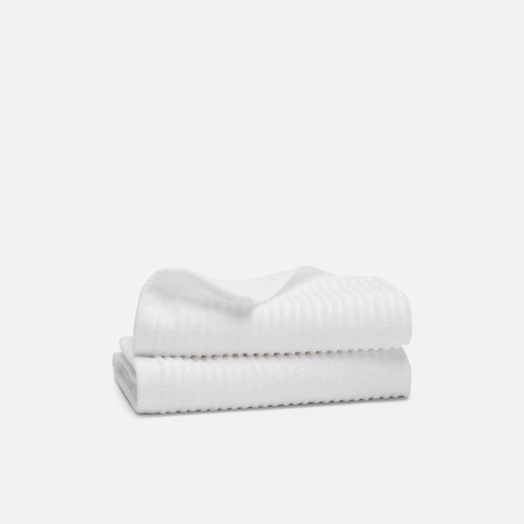 Ribbed Cotton TENCEL™ Hand Towels Set of 2